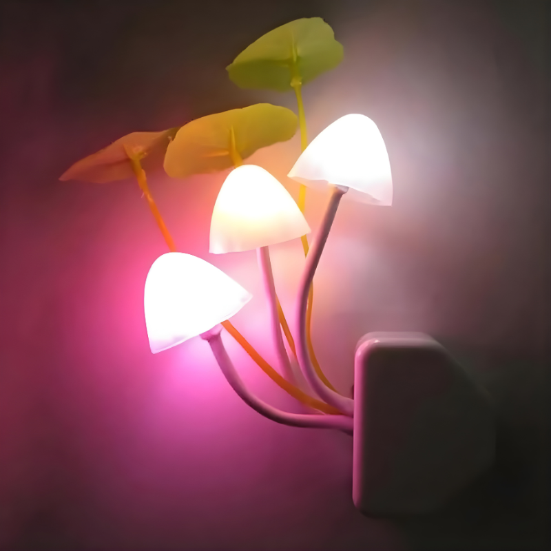 Sensor Night Light Plug in Mushroom Light LED Color Changing Nightlights